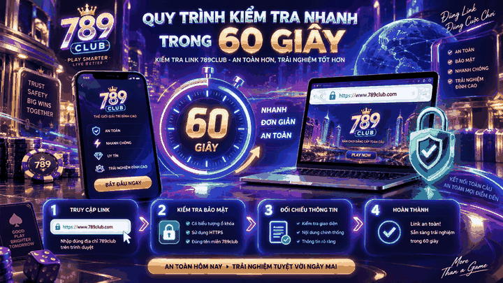 Quy trình kiểm tra nhanh trong 60 giây - 789club