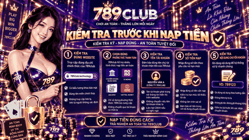 Kiểm tra trước khi nạp tiền - 789club